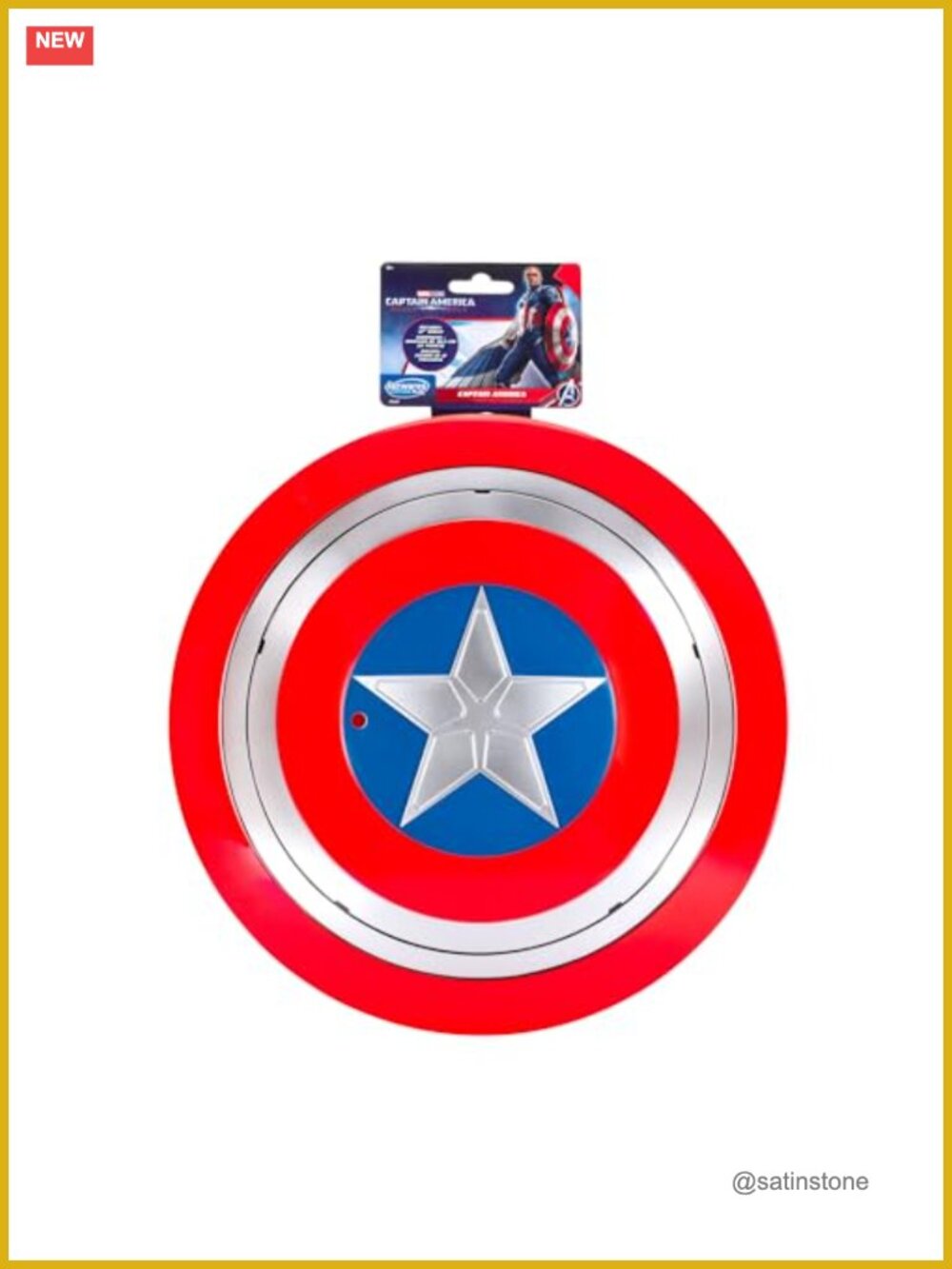 Marvel Captain America Plastic Shield Costume Accessory Elastic Handles